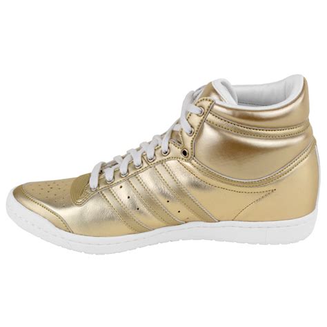 adidas top ten hi sleek weiß gold|adidas top ten hi shoes.